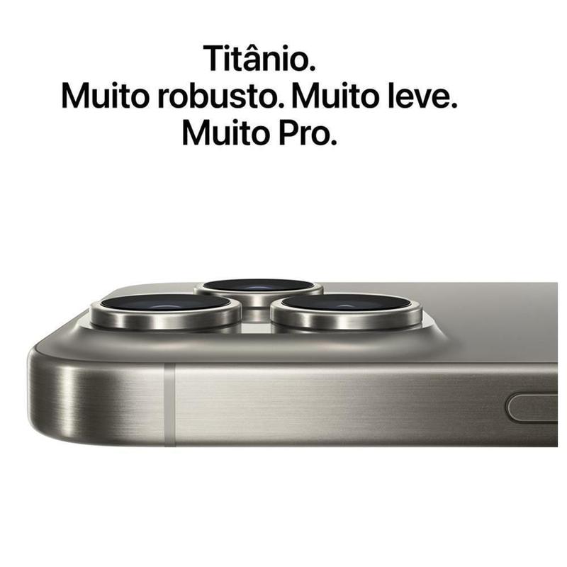 iPhone 15 Pro Max Apple (256GB) Titânio Natural, Tela de 6,7